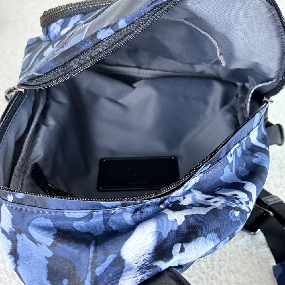 TUMI Voyageur Nadia Convertible Sling Bag Indigo Watercolor Nylon Backpack - Picture 6 of 13